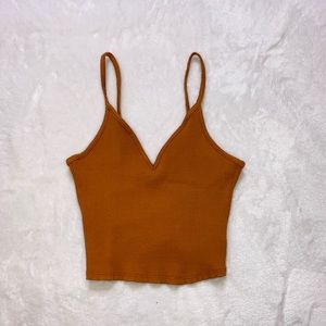 Charlotte Russe-Tan sexy crop top
